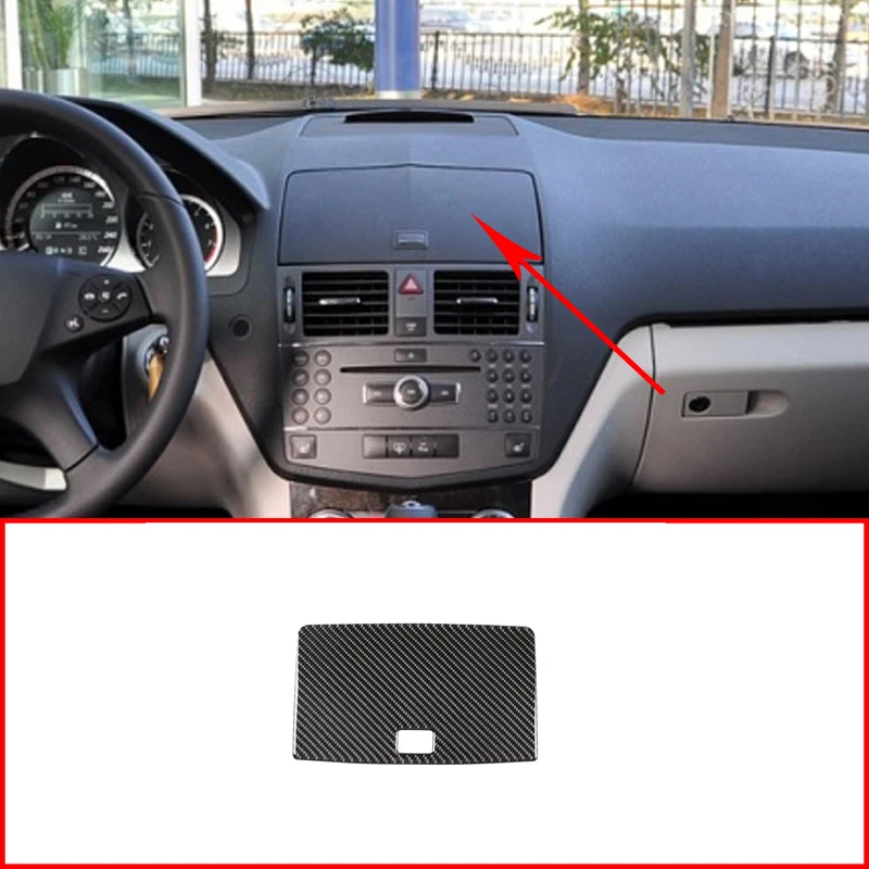 

Soft Carbon For Mercedes Benz C Class W204 C-Class 2007-2010 Car Center Console Display Decoration Panel Cover Trim Accessories
