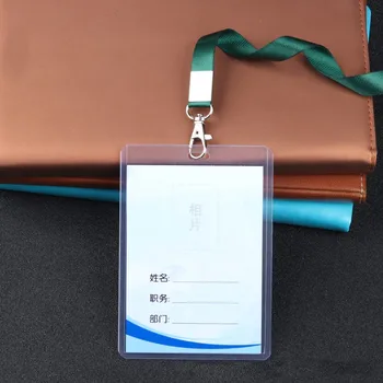 

Large Women Men Exhibition Card Holder Students Bus ID Credit Bank Card Case Lanyard Male Visit Door Identity Badge Cards Cover