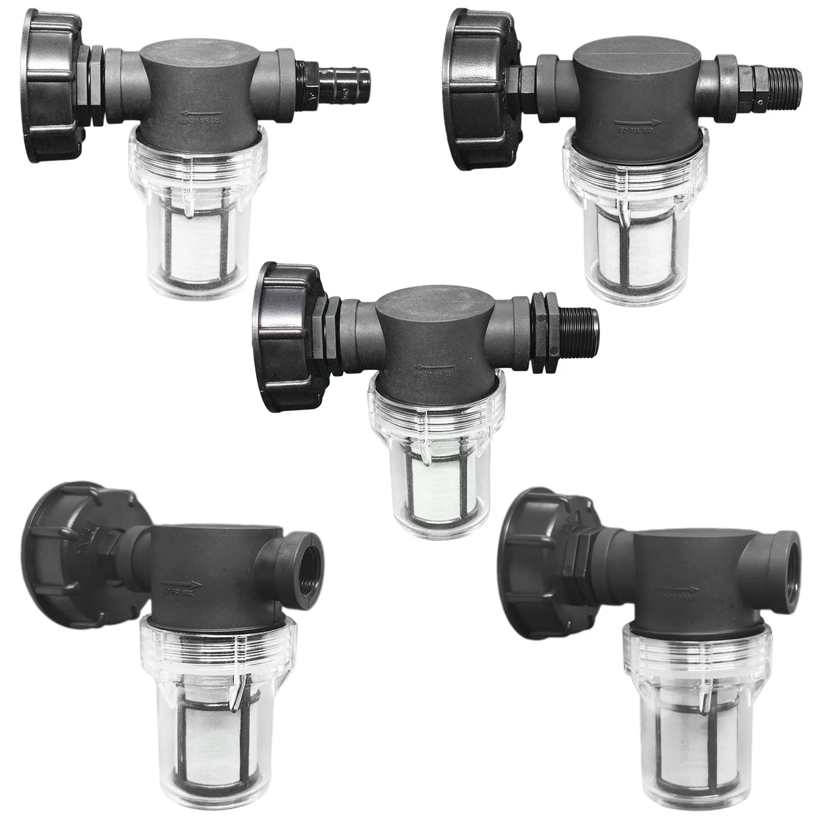 Universal IBC Ton Barrel Joint Fittings Garden Pipe Elbow PE With Filter 5 Sizes | Дом и сад