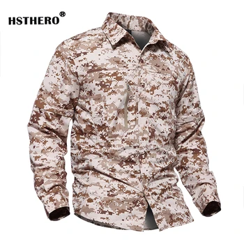 

Office Men Shirt Polo Camouflage Quick Dry Military Shirt Tactical Detachable Sleeve Slim Fit Tops Running Combat Men's Polos