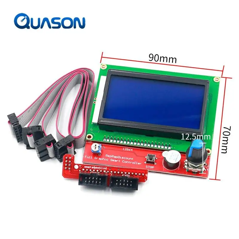 Imprimante 3D contrôleur intelligent rampes 1.4 LCD 12864 panneau de commande LCD écran bleu ► Photo 3/6