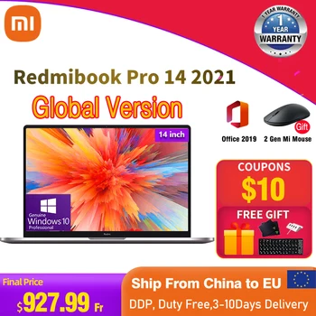 New Original Xiaomi Redmibook Pro 2021 Laptop I7/i5 Ultrabook Notebook 14 Inch 16 RAM 512GB SSD Windows 10 Computer Pc Portable 1
