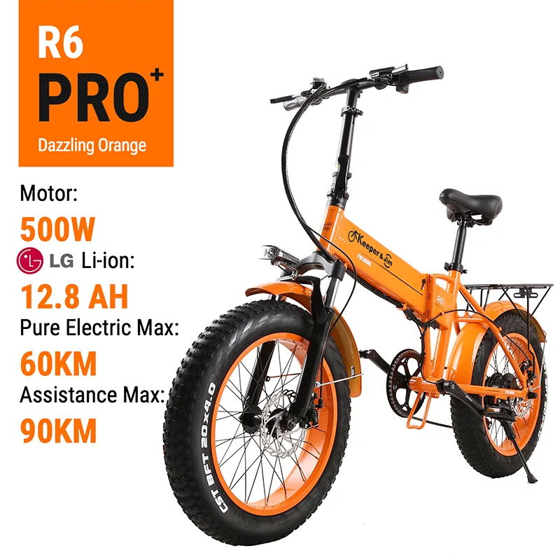 Electric bike mountain e bike 500w folding 20 inch Fat Tire Adults Mens Womens bicycle
