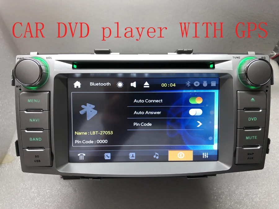 BYNCG 6.2INCH CAR DVD GPS Navigation Head Unit For Toyota Hilux 2012 2013 Radio Stereo DVD Video Multimedia Player - Цвет: CAR DVD WITH GPS