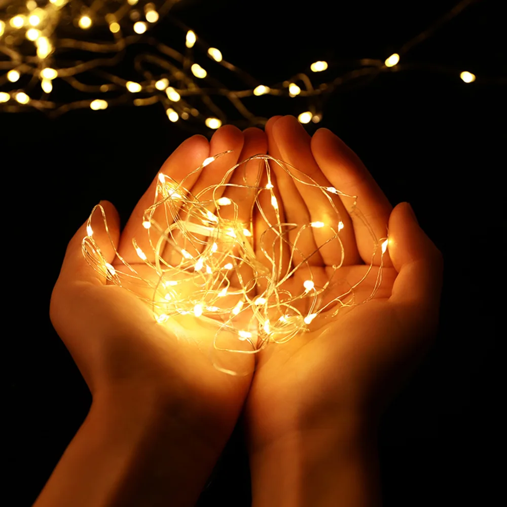 

New Year 1M 2M 5M 10M LED String Lights Fairy Garland For Christmas Wedding Holiday Home Party Decoration Powered by Battery