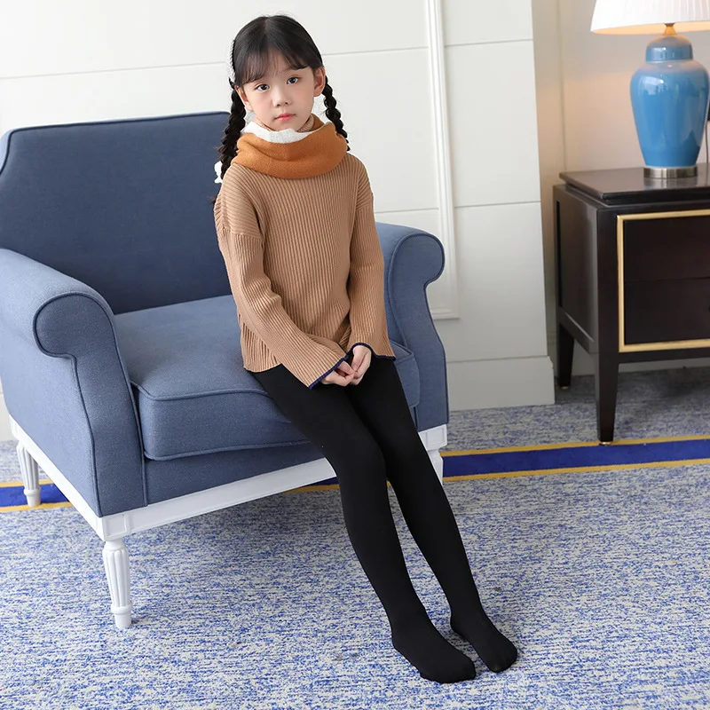 

Special Offer Autumn & Winter Panty-hose for Kids Girls Brushed And Thick One -Piece Trousers Big Boy White Ultra-stretch Dance