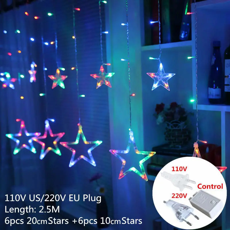 6big6 Colorful Рождественский Декор для дома 2x2/3x1/3x2/3 м x 3 м 300 светодиодный светильник-гирлянда светодиодный Декор рождественской елки орнамент Navidad Рождественский подарок год - Цвет: 6big6 Colorful