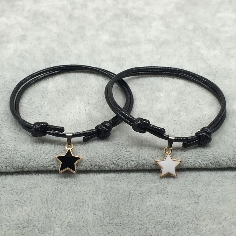 2 Pcs Set New Fashion Couple Bracelets Handmade Rope Chain Stars Bracelet For Women And Men Paired Bracelets Gifts For Lovers Charm Bracelets Aliexpress