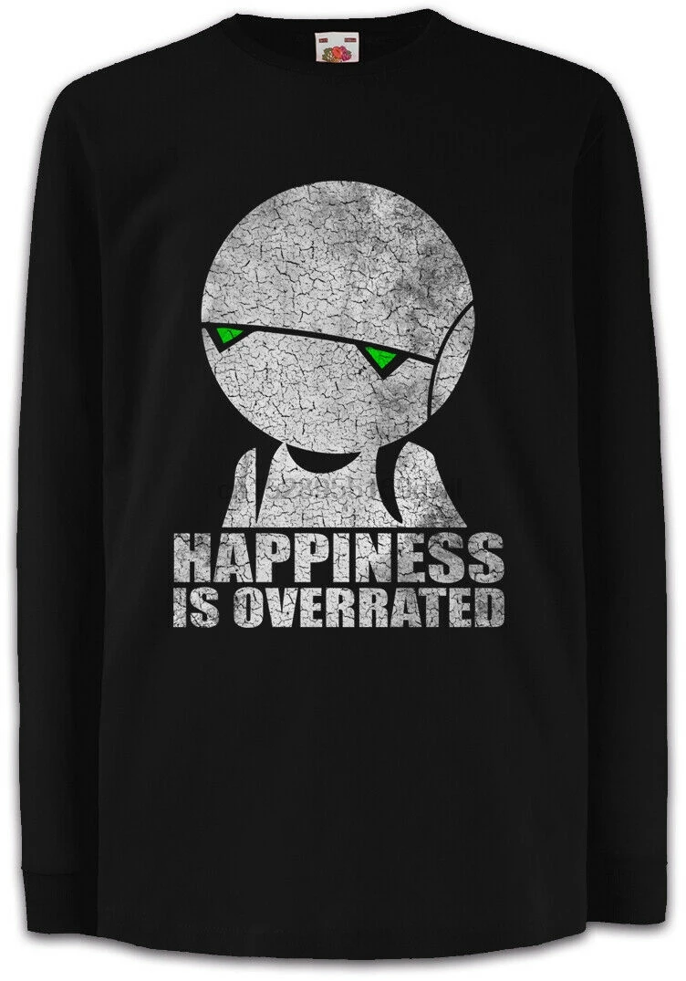 

Happiness Is Overrated Kinder Langarm T-Shirt Depression Robot Fun Robots