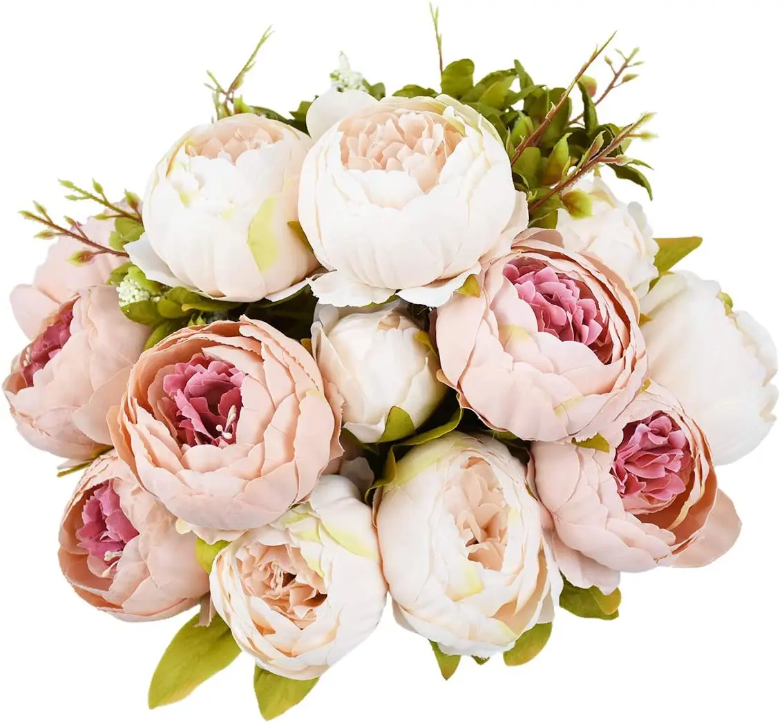 13 Heads Artificial Silk Fake Flowers Bouquet Bridal Wedding Party Home Decor 