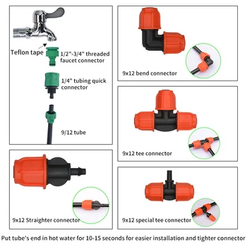 

New DIY Drips Irrigation Kit Plant Self-Watering System Adjustable Water Flow Blank Distribution Tubing for Misting Cooling Plan