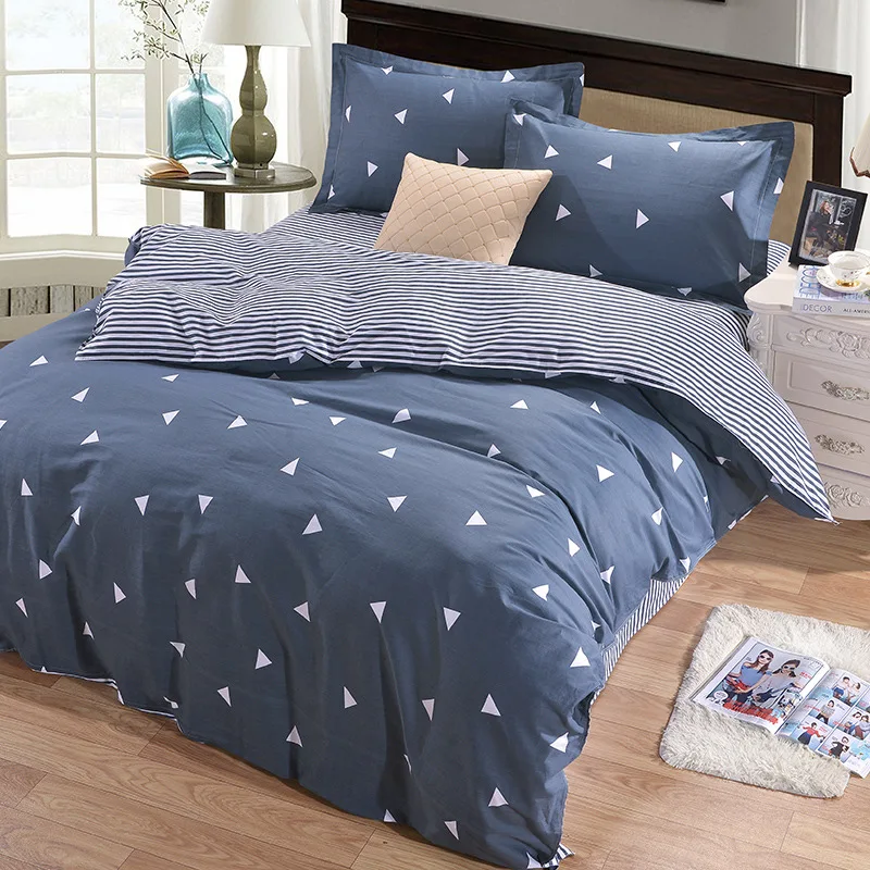 Пододеяльник из хлопка+ наволочка с цветочным принтом, покрывало для кровати для детей и взрослых, односпальная двуспальная кровать, спальная XF650-10