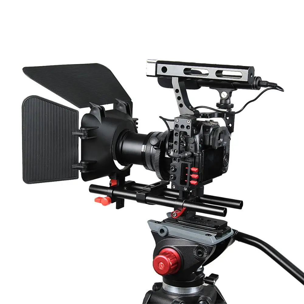 Профессиональный ручной DSLR Камера видео клетка стабилизатор комплект + Приборы