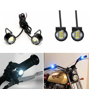 

2 Pcs LED Motorcycle Headlight Spotlight Driving Daytime Running Light Lamp