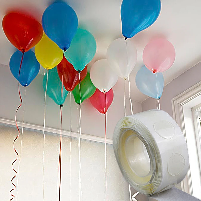 

2roll Balloon Glue Super Sticky Wedding Birthday Decoration Balloon Sticker Party Jewelry Detachable Double-Sided Paste No Trace