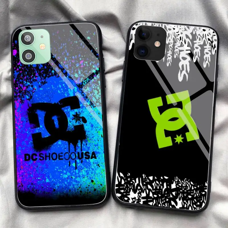 Чехол для телефона с закаленным стеклом Stickerbomb Dc Skate iPhone 11 Pro XR XS MAX 8X7 6S 6 Plus SE 2020 12 Max