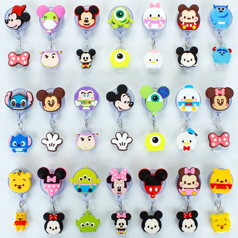 Силиконовый зажим для бейджа Disney Микки и Минни мальчиков девочек держатель карт |