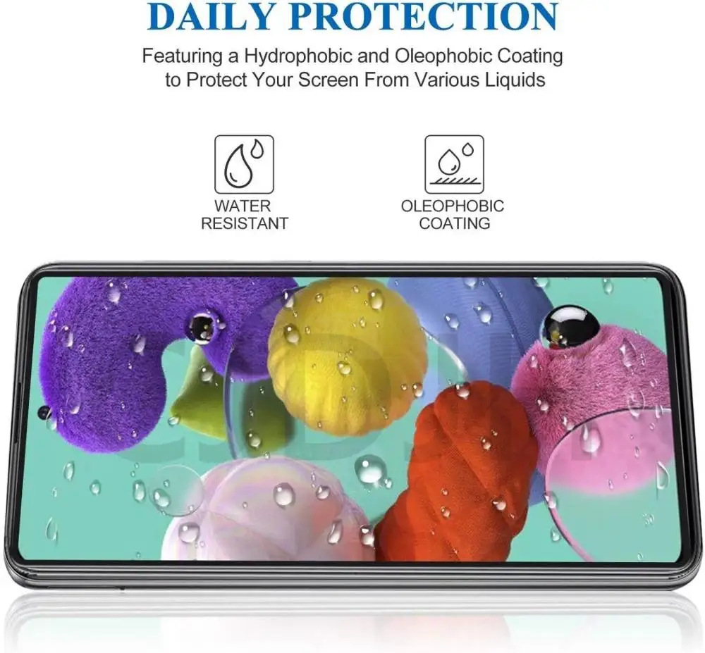 2-в-1 ультра-тонкий ТПУ чехол+ Экран закаленное Стекло для samsung Galaxy A51 Экран протектор Стекло для samsung A71 A515F A717F