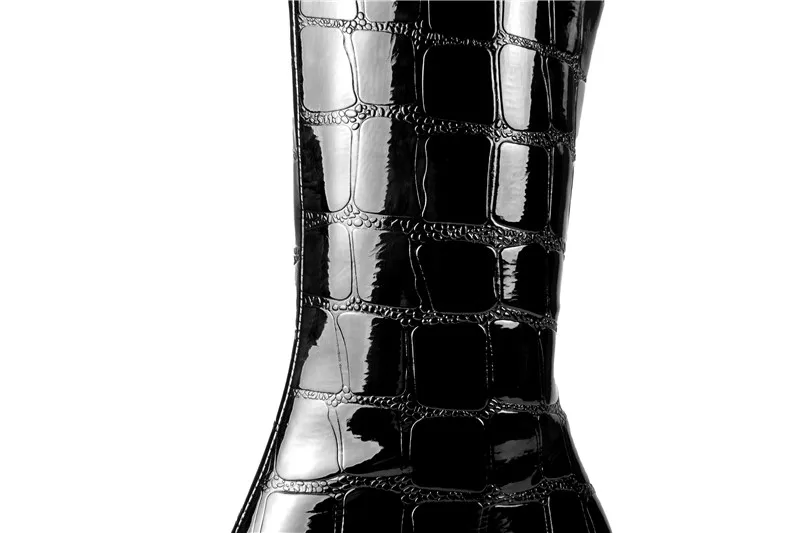 MORAZORA/ г. Большой размер 34-42, сапоги до колена из натуральной кожи зимняя обувь на высоком толстом каблуке с квадратным носком женские сапоги черного и винного цвета