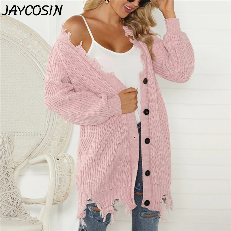 JAYCOSIN женский свитер с длинным рукавом необычной длины, Вязаный Кардиган, Свитер оверсайз, верхняя одежда, пальто, свитер, пальто a9