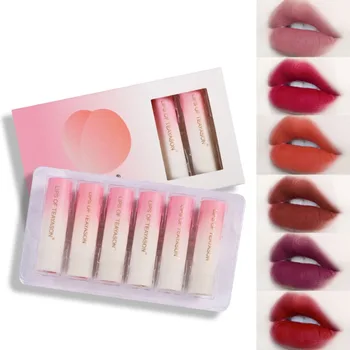 

Matt Nude Velvet Lip Gloss Lips Tint Matte Liquid Lipstick Kit 6 Colors/box Makeup Set Matt Nude Velvet Lip Gloss Lipglos