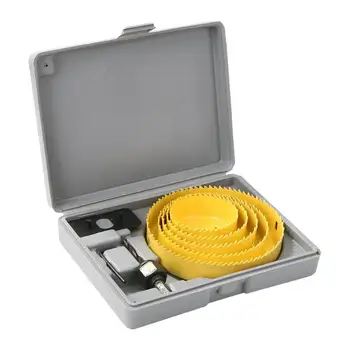 

Carbon Steel Hole Saws Drill bit Wood Sheet Metal Cutting Tool Kit Disks Hole Saws Drill Gypsum Board Sheet Metal Cutting Tool