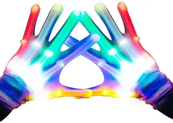

1pair LED Lighting Gloves for Halloween Children and Adult Gift Best Gloving Toy