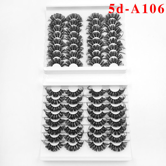 32 pairs 27mm Lashes Mink Eyelashes artificial Mink Hair Fluffy Messy Soft Natural Lashes Makeup 3d Mink Lashes