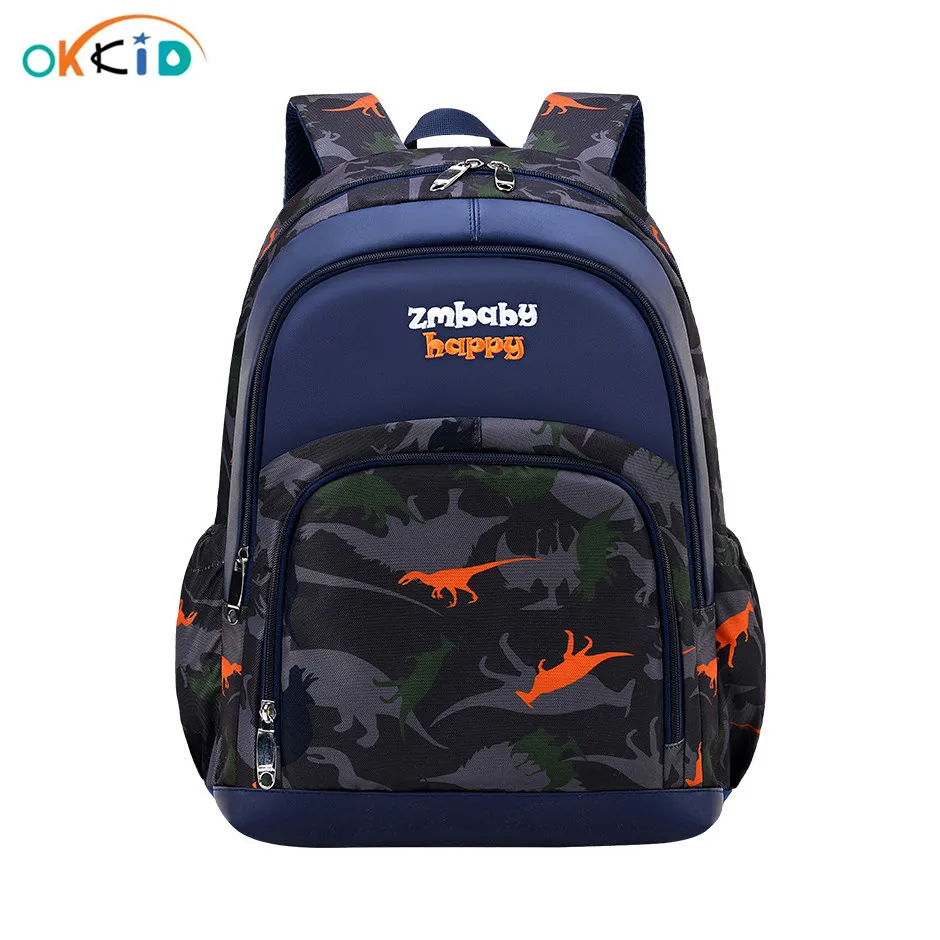 OKKID-bolsas de escuela primaria para niños, mochila de dinosaurio para estudiantes de primaria, regalo para niños y niñas, bolso escolar