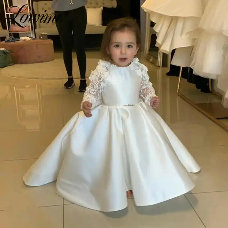 ivory ball gown flower girl dress