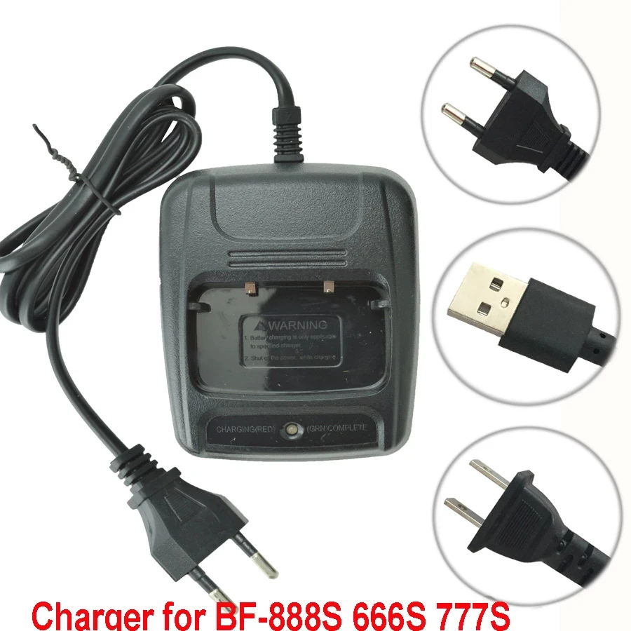 Baofeng-cargador de pared Original para walkie-talkie, dispositivo de carga USB de escritorio especial para BF-888S, radio bidireccional, BF-777S, BF-666S