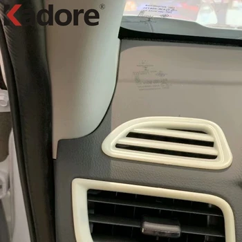 

For Mitsubishi Pajero sport/Montero sport/Shogun sport 2019 2020 Carbon Fiber Car Interior Air Vent Outlet Cover Trim Sticker