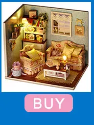 Кукольный дом Миниатюрный Кукольный кукольный домик CUTEBEE DIY с деревянная мебель для дома игрушки для детей подарок на день рождения H07