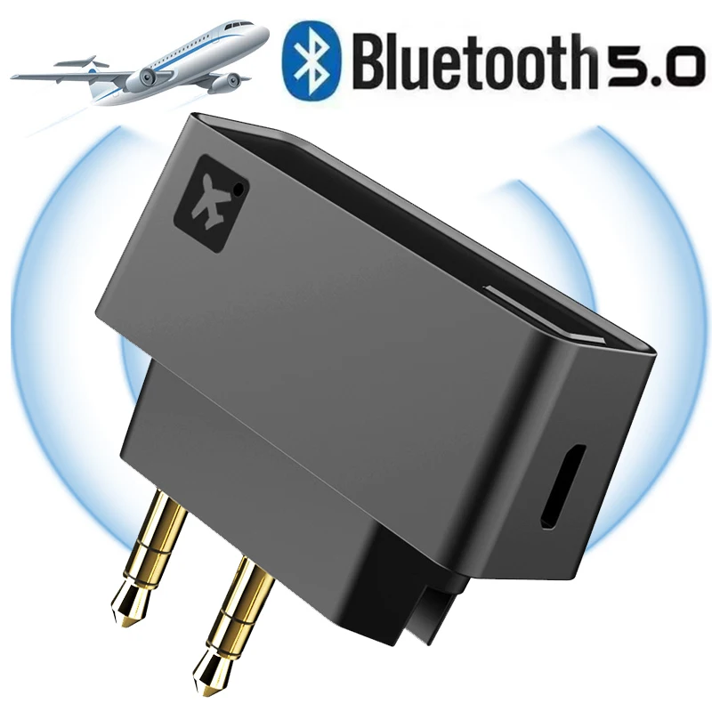 2020 Bluetooth 5 0 передатчик беспроводной авиационный аудио адаптер для Airlines Inflight