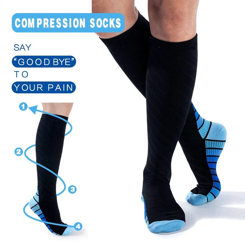 High Quality Professional Compression Socks for Men & Women Running Nurses Shin Splints Flight Travel Anti-Friction Sport Socks