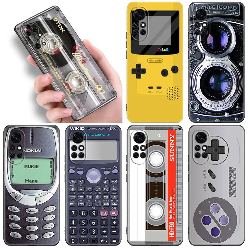 Retro Vintage Camera Cassette tape Case For Huawei NOVA 8 9 Pro 8i 7i 7SE Y60 5T Mate 40 30 20 10 Lite Honor 50 Plus 30S | Мобильные
