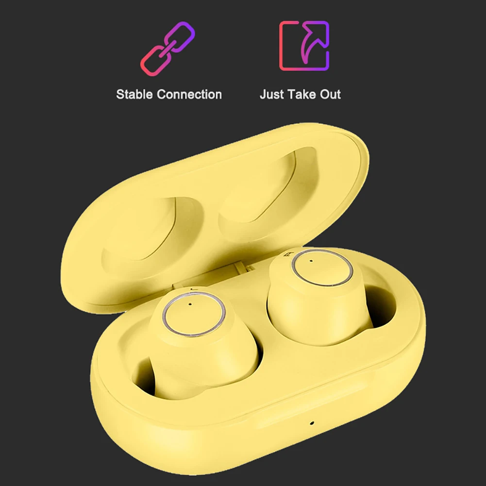 Bluetooth Wireless Touch Control Headphones Sweat proof Waterproof 9D HIFI Stereo Sounds Auto Pairing Sports Earphones