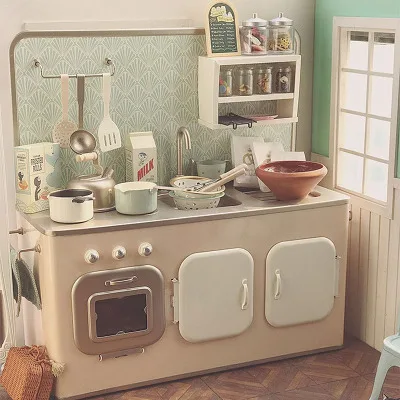 metal play kitchen set