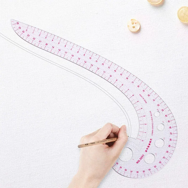 MIUSIE 7 шт. швейная французская кривая измерительная линейка в метрической форме для шитья одежды дизайн узора гибкое Рисование шаблон линейка