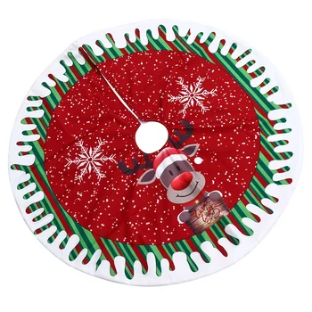 

1pc Delicate Christmas Tree Deer Skirt Cloth Carpet Xmas Tree Bottom Cover