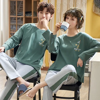 

Letter Printing Homesuit Homeclothes Pajamas for Man Sleepwear Pajama Men Fashion Style Crew Neck Long Pants Long Sleeve Pj Set