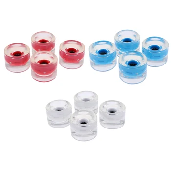 

12pcs Skateboard Longboard Wheels Replacement Flashing Light Up with Magnetic Core Glow at Night Bearing Wheels 70mm