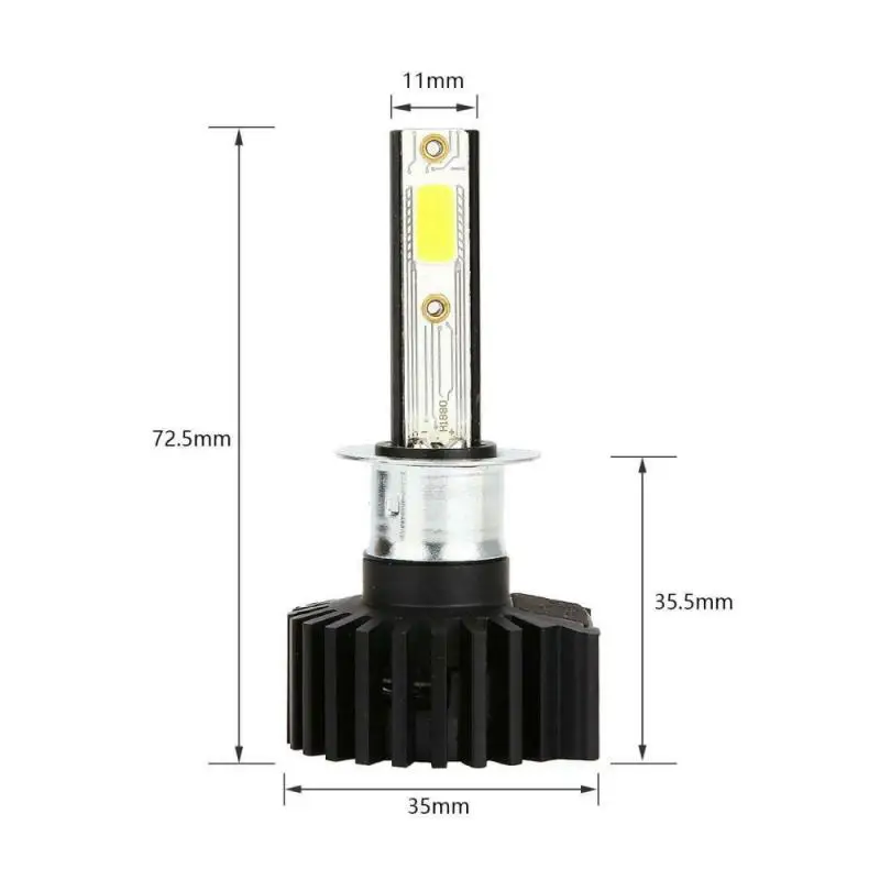 H8 H9 H11 H7 H1 9005 HB3 9006 HB4 светодиодный головной светильник ламп Conversion Kit туман светильник 100W 28000LM Hi/короче спереди и длиннее сзади) луча лампы 6000K белый