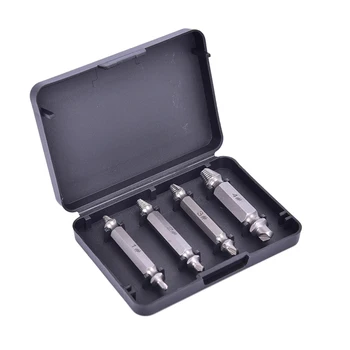 

4Pcs Damaged Screw Extractor Remover Set Screws Bolt Extract Drill Bit Tool