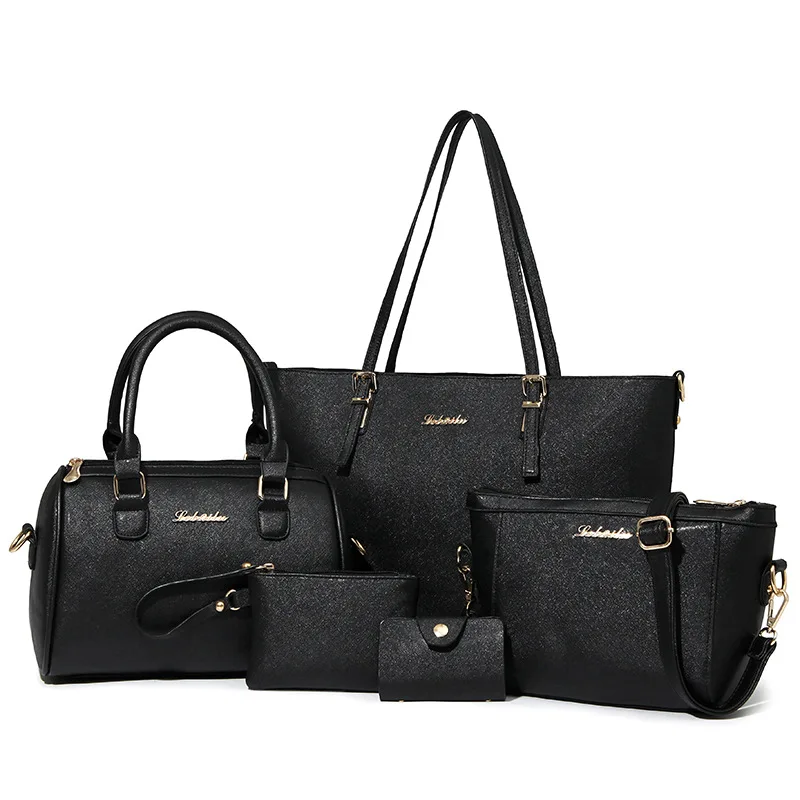 

2018 New Style WOMEN'S Bag Cross Pattern Picture-in-Five-Piece Shoulder Bag Oblique Handbag Bag