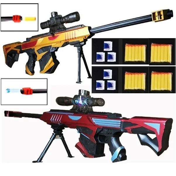 

Toy Sniper Rifles, Scope, With NERF and Water Ball Bullets.
