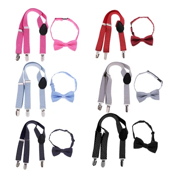 

Unisex Kids Adjustable Slim Trouser Braces Suspenders Belt Multi Colors