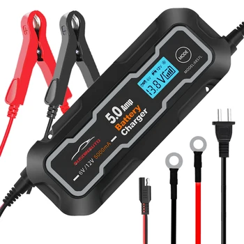 

Car Battery Charger 12/6V 5A Fully Automatic Smart Charger Used to Charge, Maintain and Repair Batteries for Various Vehicle