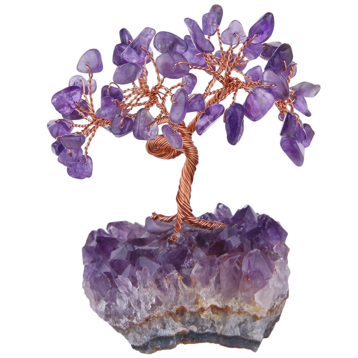 TUMBEELLUWA Natural Rough Amethyst Base Luck Money Tree Reiki Healing Crystal Chips Gravel Minerals Home Decoration DIY Gift tumbeelluwa natural rough amethyst base luck money tree reiki healing crystal chips gravel minerals home decoration diy gift