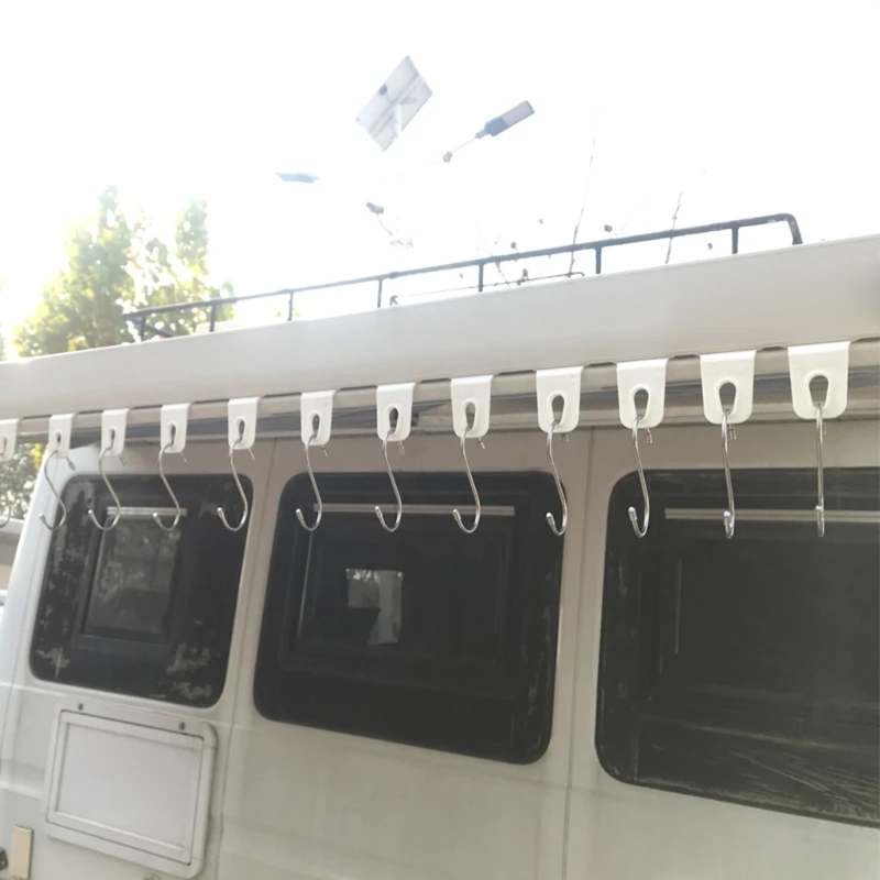 Portable Plastic Caravan Motorhome RV Awning Hook Ring Clothes hanger